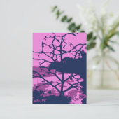 Paarse Hawaiian Ocean Beach Tree Foto Uitzicht Briefkaart (Staand voorkant)