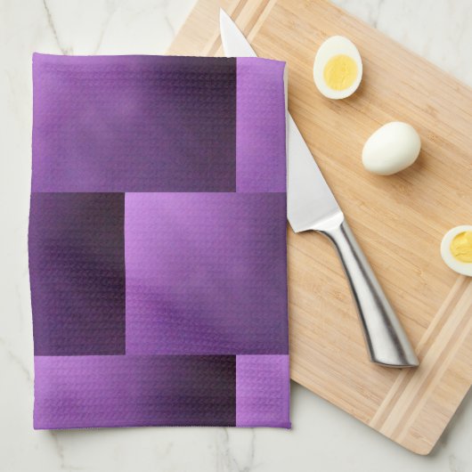 Paarse Haze Abstract Ombre Theedoek (Quarter Fold)