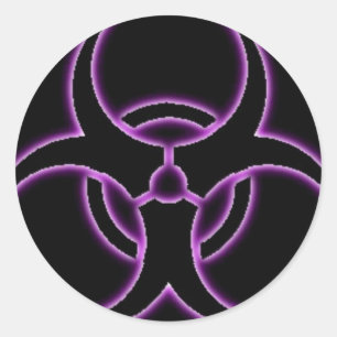 Paarse Haze Bio-Hazard Sticker