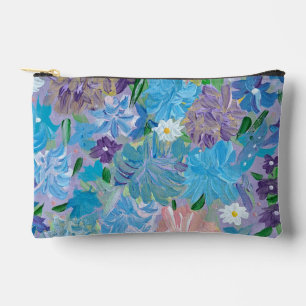 Paarse Haze Bloemen Accessoires Pouch Etui