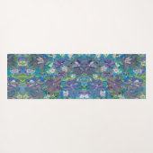 Paarse Haze Floral Monogram Yogamat (Achterkant (horizontaal))