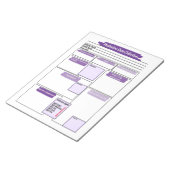 Paarse Healthcare Student Medicatie Sjabloon Notitieblok (Schuin)