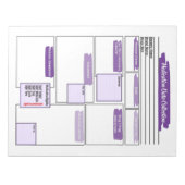 Paarse Healthcare Student Medicatie Sjabloon Notitieblok (Voorkant)