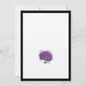 Paarse Heart Leaf Tree Black Border Wedstrijd uitn Kaart (Achterkant)