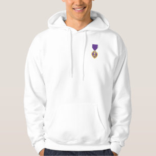 Paarse Heart & Militaire Uitreiking Veteraan Gift Hoodie