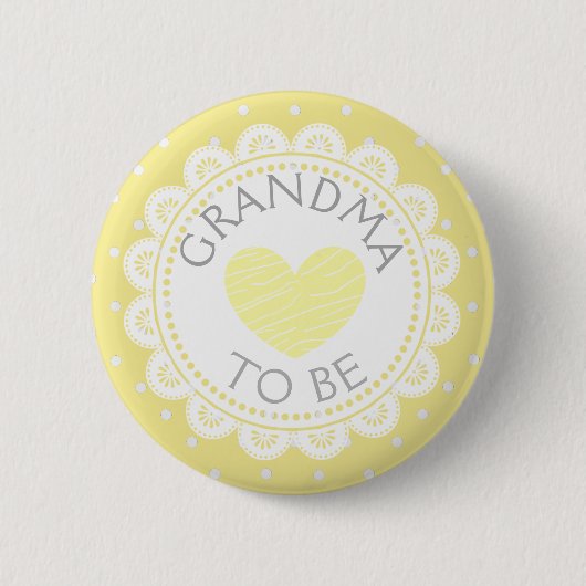 Paarse Heart Polka Dot Grandma om Button te worden (Voorkant)