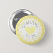 Paarse Heart Polka Dot Grandma om Button te worden (Voorkant /achterkant)