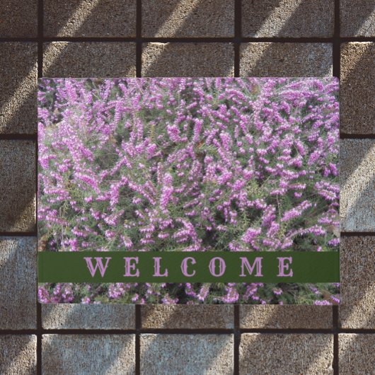  Paarse Heather Floral Welkom Deurmat