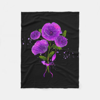 Paarse Heimerheimer Bewustzijn Moeder Bloem Klapro Fleece Deken