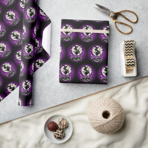 Paarse Heks Martini Cadeaupapier