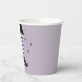 Paarse heksenpoten en spinnen op Lila achtergrond Papieren Bekers (Links)