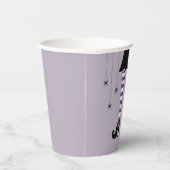 Paarse heksenpoten en spinnen op Lila achtergrond Papieren Bekers (Rechts)