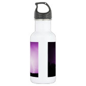 Paarse hemel met bliksem waterfles  (Achterkant)