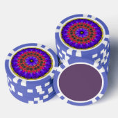 Paarse hemelfractal pokerchips (Opstapeling)