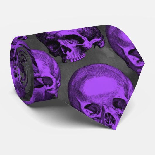 Paarse hemellichamen en zonnebloempitten, ontwerp  stropdas (Opgerold)