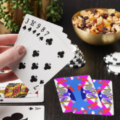 Paarse, hemelsblauwe Afrocentrische ontwerp Pokerkaarten (Insitu)