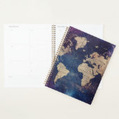 Paarse Hemelse Wereldkaart (11) Planner (Display)