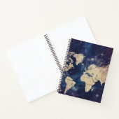 Paarse Hemelse Wereldkaart (7) Notitieboek (Binnen)