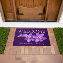 Paarse Hepatica Bloemen Familienaam Welkom