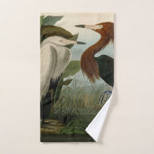 Paarse Heron Audubon-vogelschilderij Bad Handdoek (Handdoek)