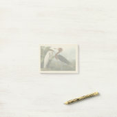 Paarse Heron Audubon-vogelschilderij Post-it® Notes (Op bureau)