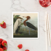 Paarse Heron Audubon-vogelschilderij Servet (Insitu)