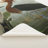 Paarse Heron Audubon-vogelschilderij Sherpa Deken (3/4)