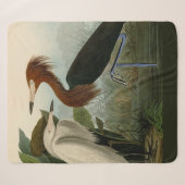 Paarse Heron Audubon-vogelschilderij Sherpa Deken (Voorkant (horizontaal))