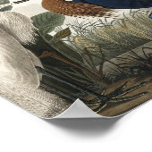 Paarse Heron uit de Amerikaanse vogelstand Poster (Hoek)