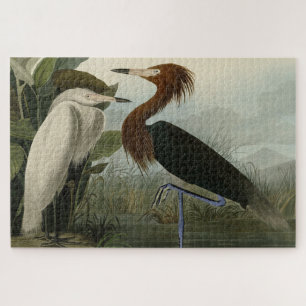 Paarse Heron - van de Amerikaanse vogels van Audub Legpuzzel