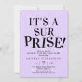 Paarse Het is een Verrassing 50ste Verjaardag Kaart (Voorkant)