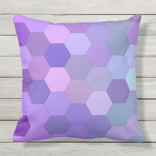 paarse hexagon in de open lucht buitenkussen