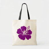 Paarse hibiscus aloha tote bag (Voorkant)