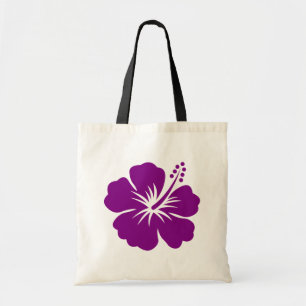 Paarse hibiscus aloha tote bag