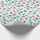 Paarse Hibiscus Cadeaupapier (Hoek)