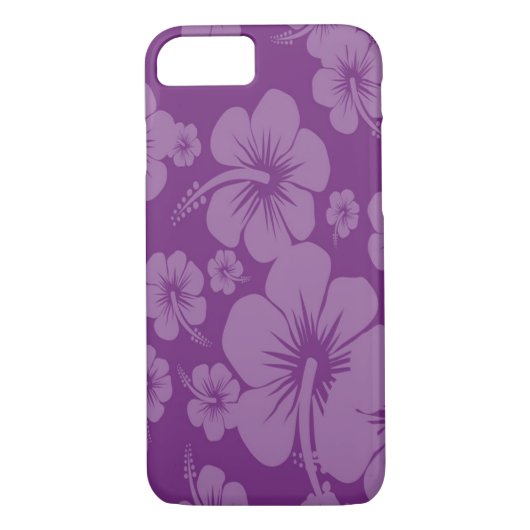 Paarse Hibiscus Hawaïaans Print Case-Mate iPhone Case (Achterkant)