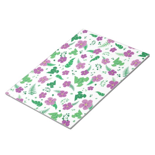 Paarse Hibiscus Notitieblok (Schuin)