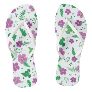 Paarse Hibiscus Teenslippers