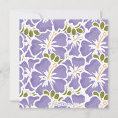Paarse hibiscus Wedding-uitvindingen Kaart (Achterkant)