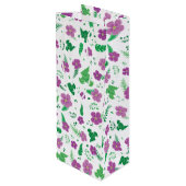 Paarse Hibiscus Wijn Cadeautas (Achterkant Gekanteld)