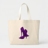 Paarse hiel- en hiel-schoenen grote tote bag (Voorkant)
