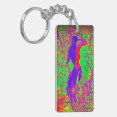 paarse hippie mermaid sleutelhanger (Voorkant Links)