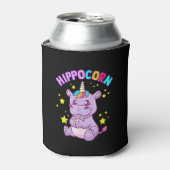 Paarse Hippo Corn Hippo Corn Hippopotamus Lover Blikjeskoeler (Blikje Voorkant)
