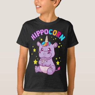 Paarse Hippo Corn Hippo Corn Hippopotamus Lover T-shirt