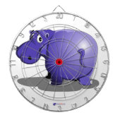 Paarse Hippo Dart Board Dartbord (Voorkant)