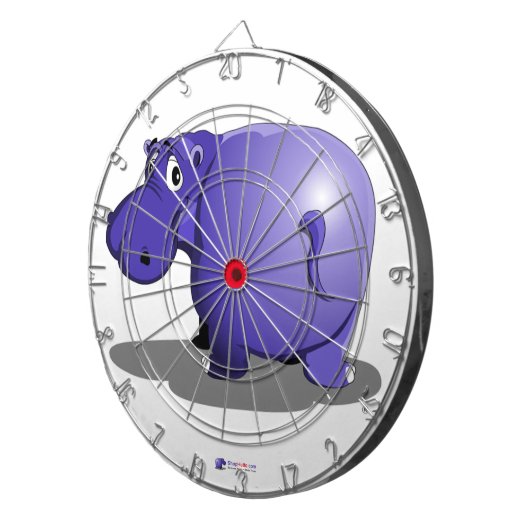 Paarse Hippo Dart Board Dartbord (Voorkant Rechts)