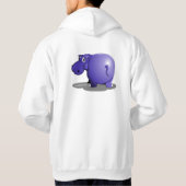 Paarse Hippo Hoodie (Achterkant)