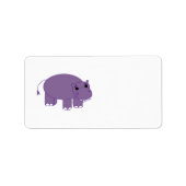 Paarse Hippopotamus Etiket (Voorkant)