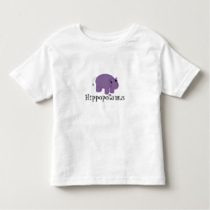Paarse Hippopotamus Kinder Shirts
