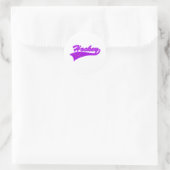 Paarse Hockey Logo Ronde Sticker (Tas)